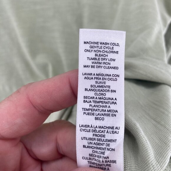 Chicos Top Womens 3 US Extra Large Green Long Sleeve Tunic Stretch Cotton Knit - Picture 7 of 10